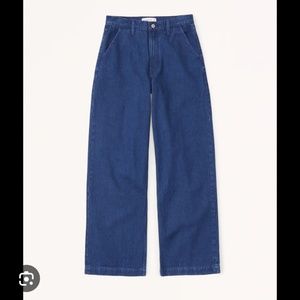 Abercrombie Women's Mid Rise Ultra Wide Leg Jean In Dark